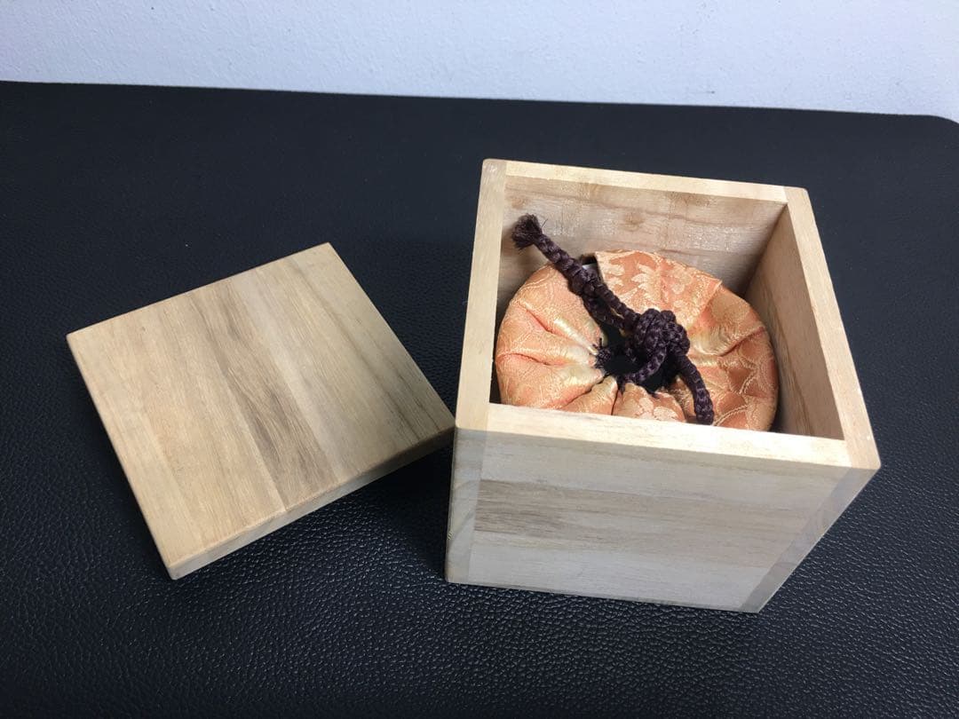 中国古玩　染付　煎茶碗　共箱，仕覆付け　南京玩品 唐物 時代物