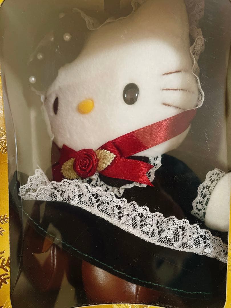 ハローキティ ぬいぐるみ ベルベット風ドレスドール レトロ版プロポーズドール