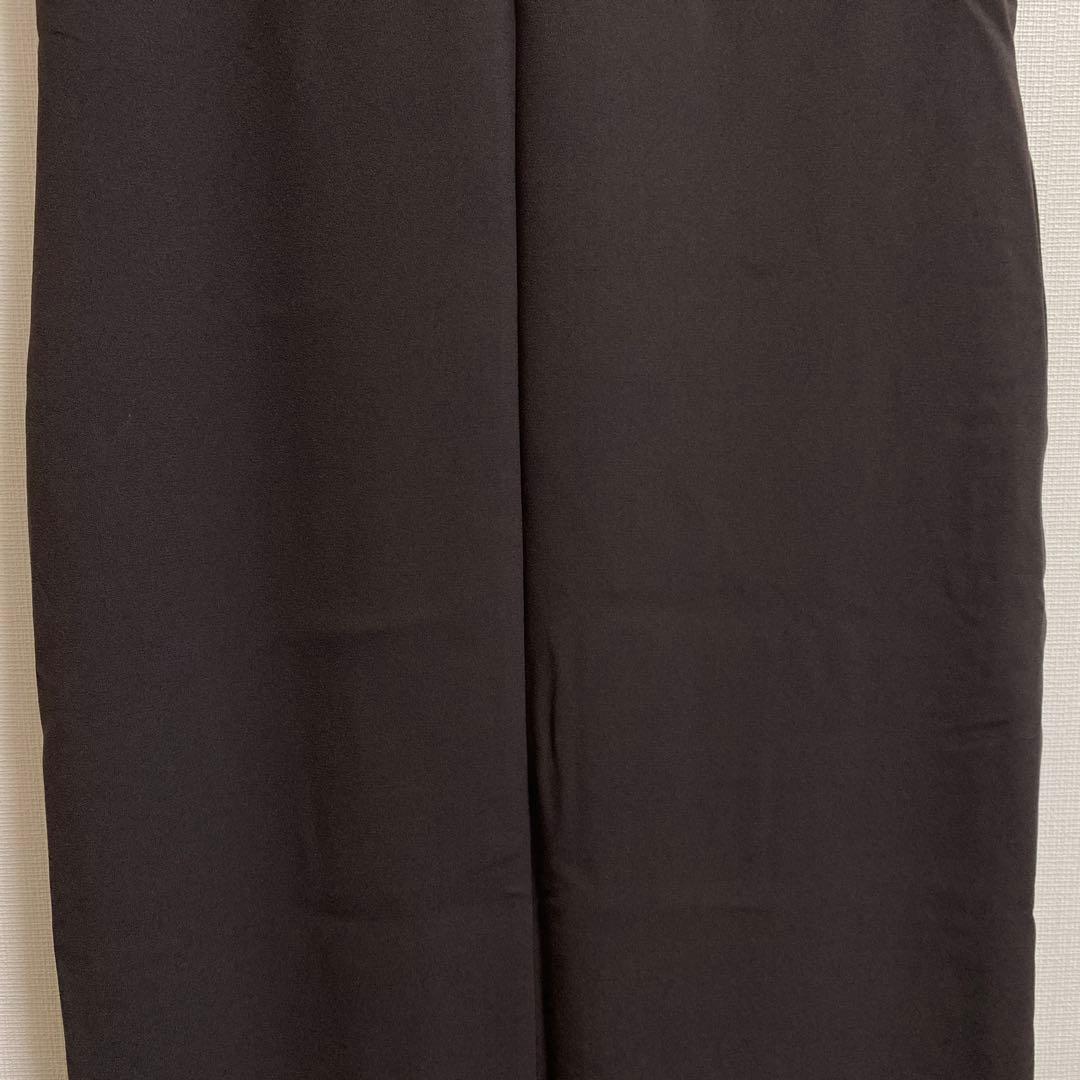 スーツ・フォーマル・ドレス ANDRESD bell sleeve slit dress L brown