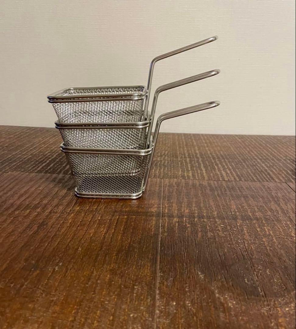 【10/19日曜まで】4つ)ステンレス製四角形ストレーナー　【新品未使用】