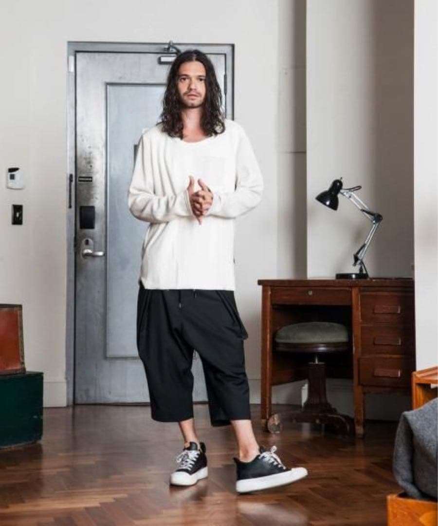 【美品】glamb グラムCropped pants クロップド ブラック