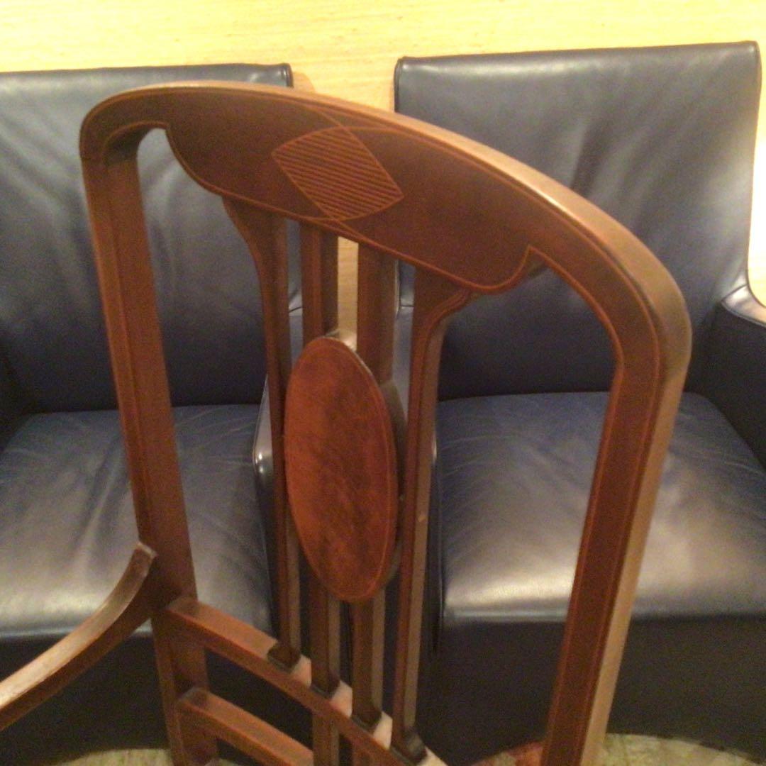 最終値下げしました。英国製アンティーク　アームチェア　ハイバック