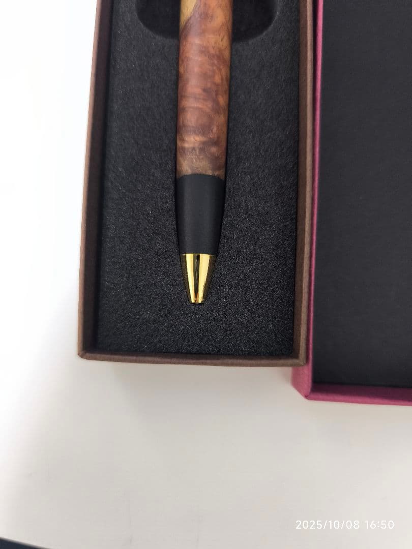 ボナンペン 本花梨瘤 真鍮金具 シャープペンシル 0.5mm ぷにぷにさん専用