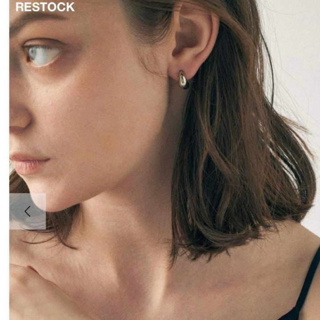 極美品　ete 現行品　ドロップピアス　プラチナコーティング　SV925 K18