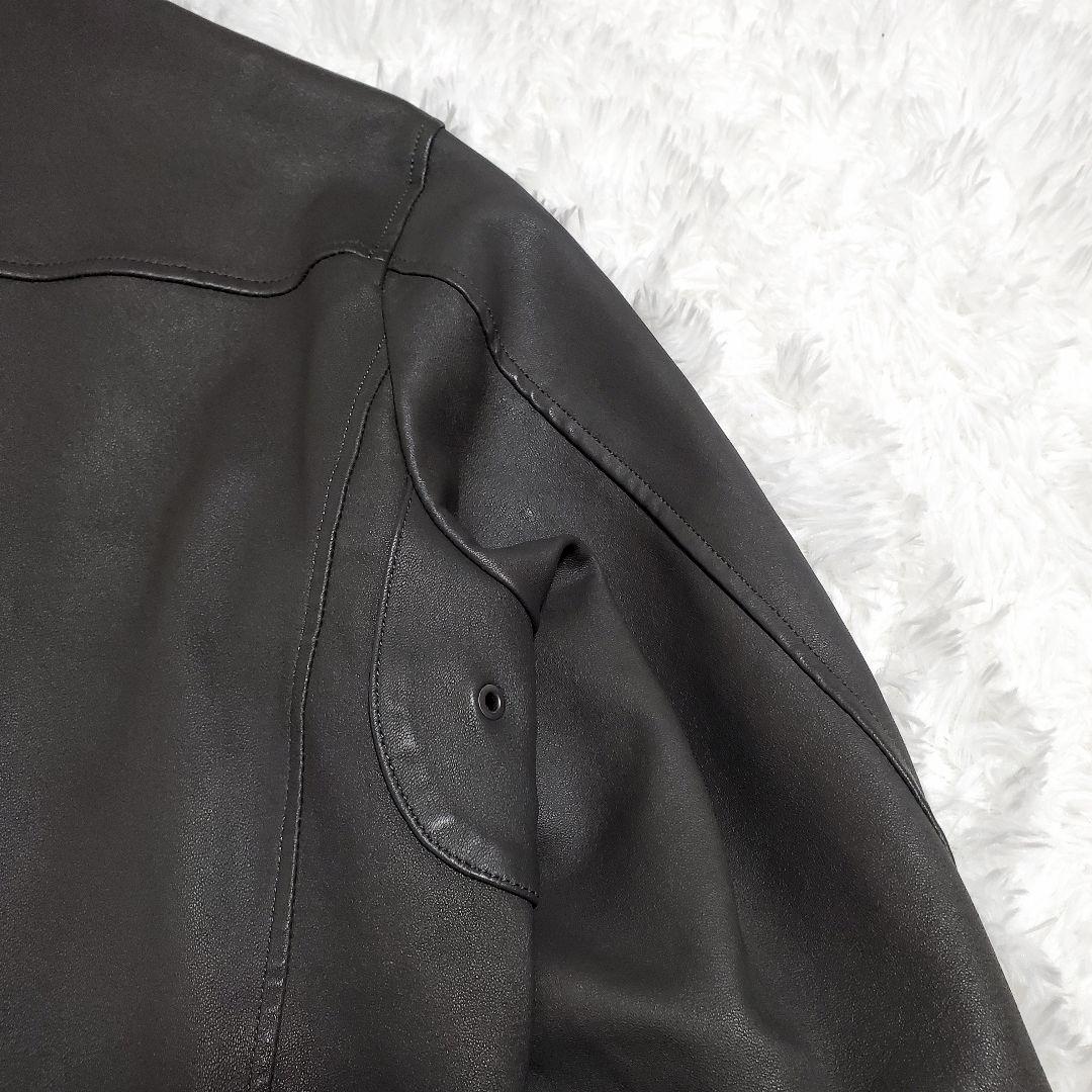 美品✨アクアスキュータム　ラムレザー　シングルライダース　グレー　たねちー様