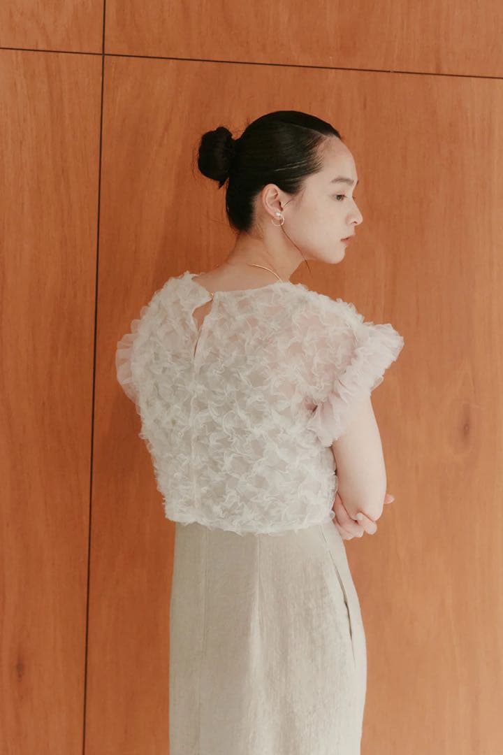 kaene ボリューム　ブラウス　セット　ドレス　ベージュ