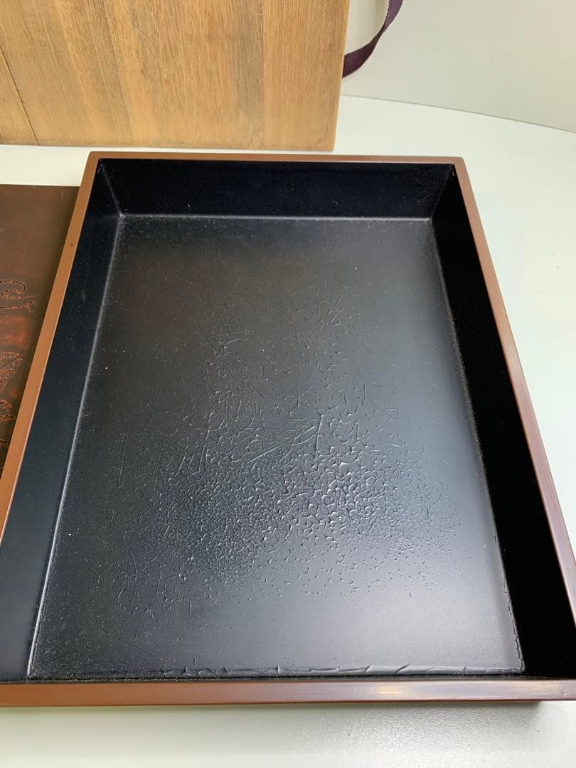 木製 宝船 螺鈿 硯箱 漆器 堆朱 道具箱 文箱 小物入れ 伝統工芸品