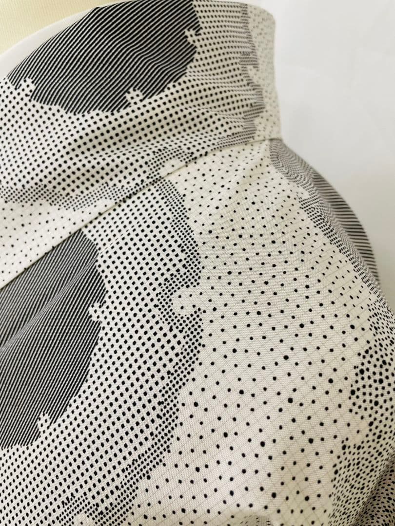 美品　正絹袷　雪輪　本場染大島紬創作小紋