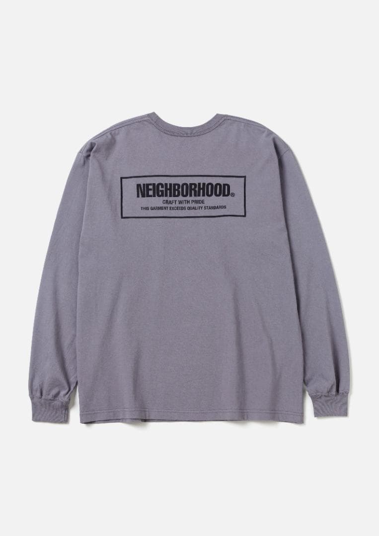 NEIGHBORHOOD グレー L 【NH.TEE LS-1】
