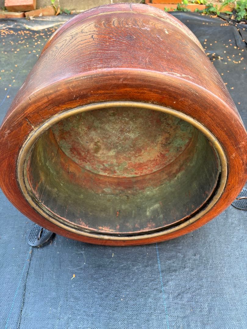 木製火鉢 約４２cm 昭和レトロ・アンティーク