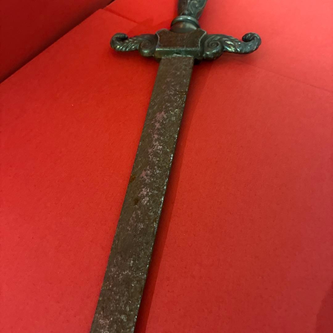 時代物100年以上前アンティークショートソード　剣　洋刀模造刀骨董置物ブロカント