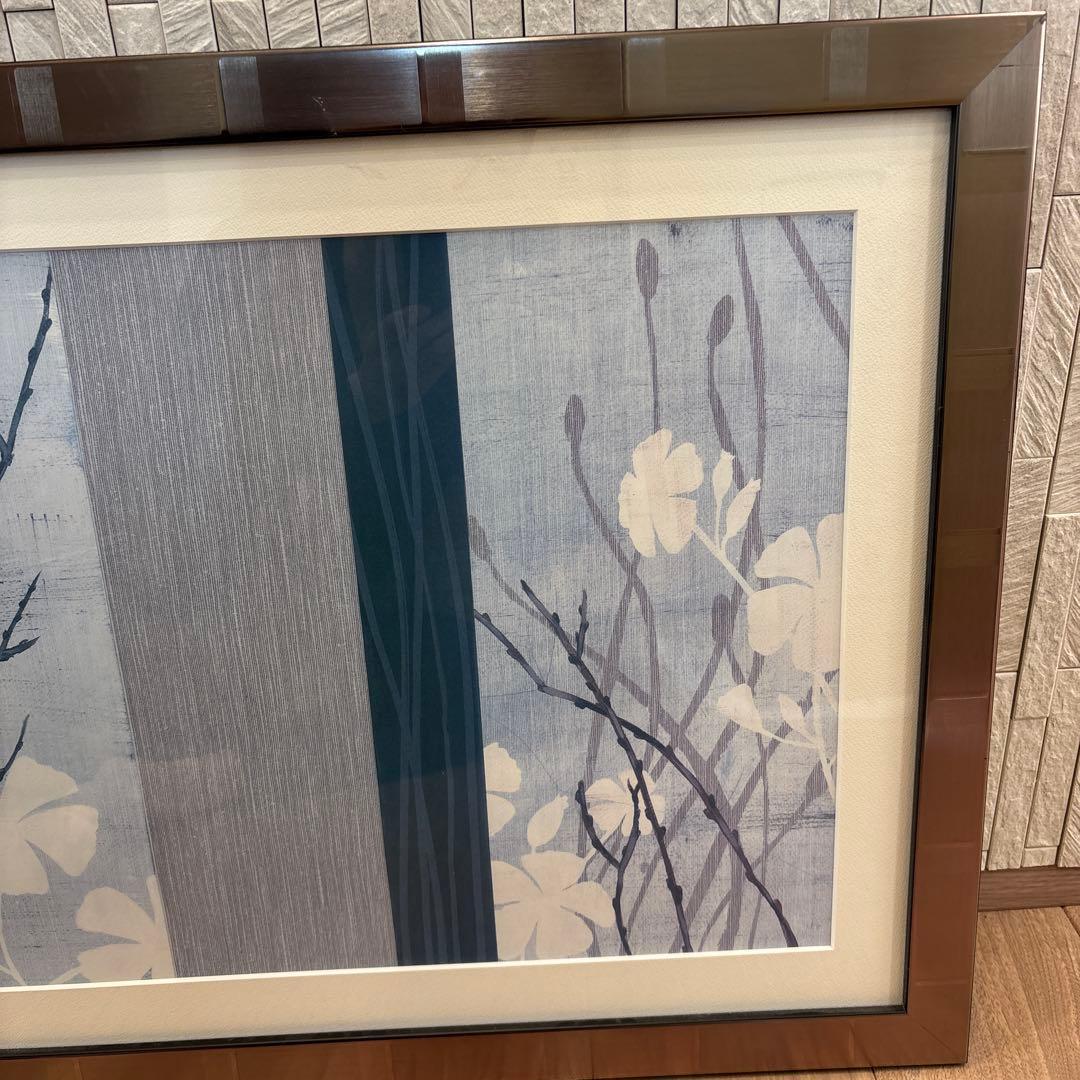 日本画風 花のアート作品 大きめ