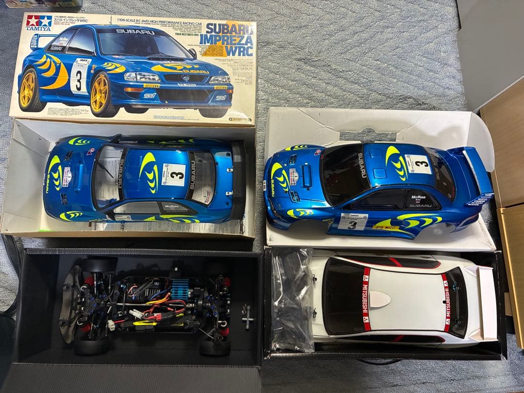 スバル インプレッサ WRC 等の電動カー ４台セット