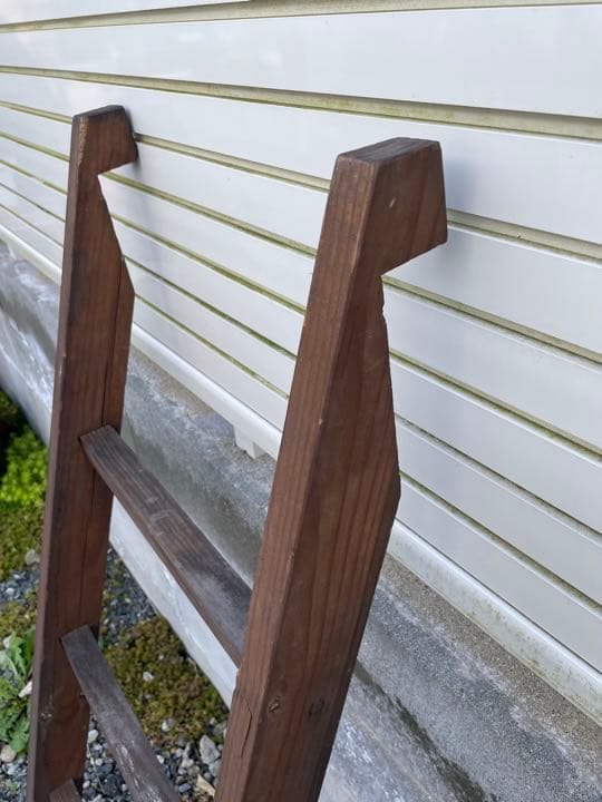 古材 ビンテージ梯子 はしご 古道具当時物 アンティーク インテリアディスプレイ