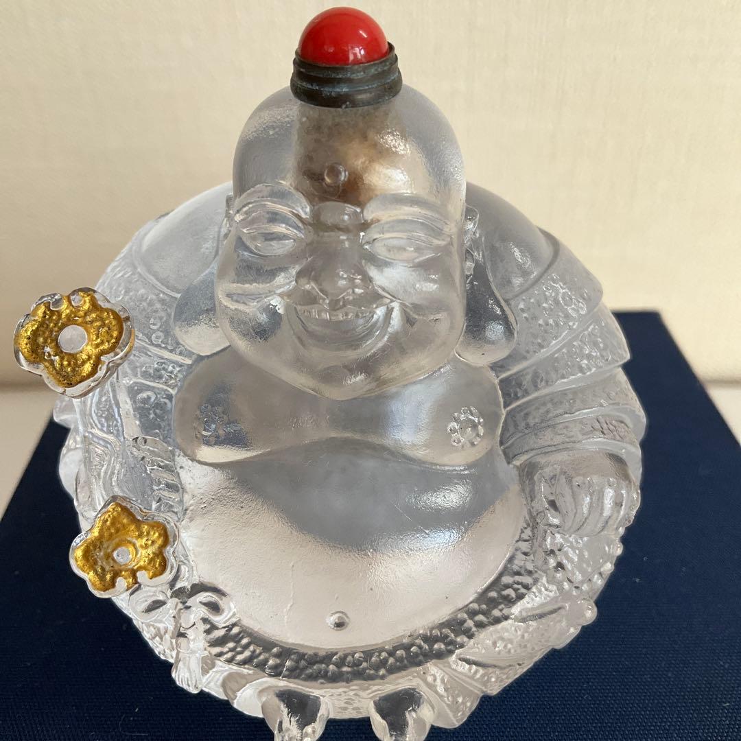 中国　水晶布袋鼻煙壷