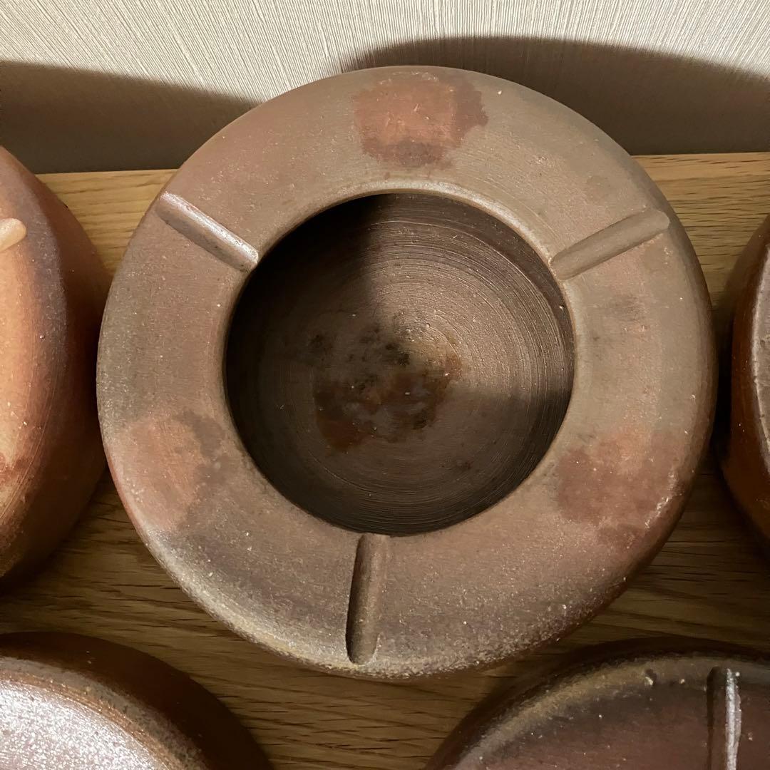 備前焼　灰皿　5点セット