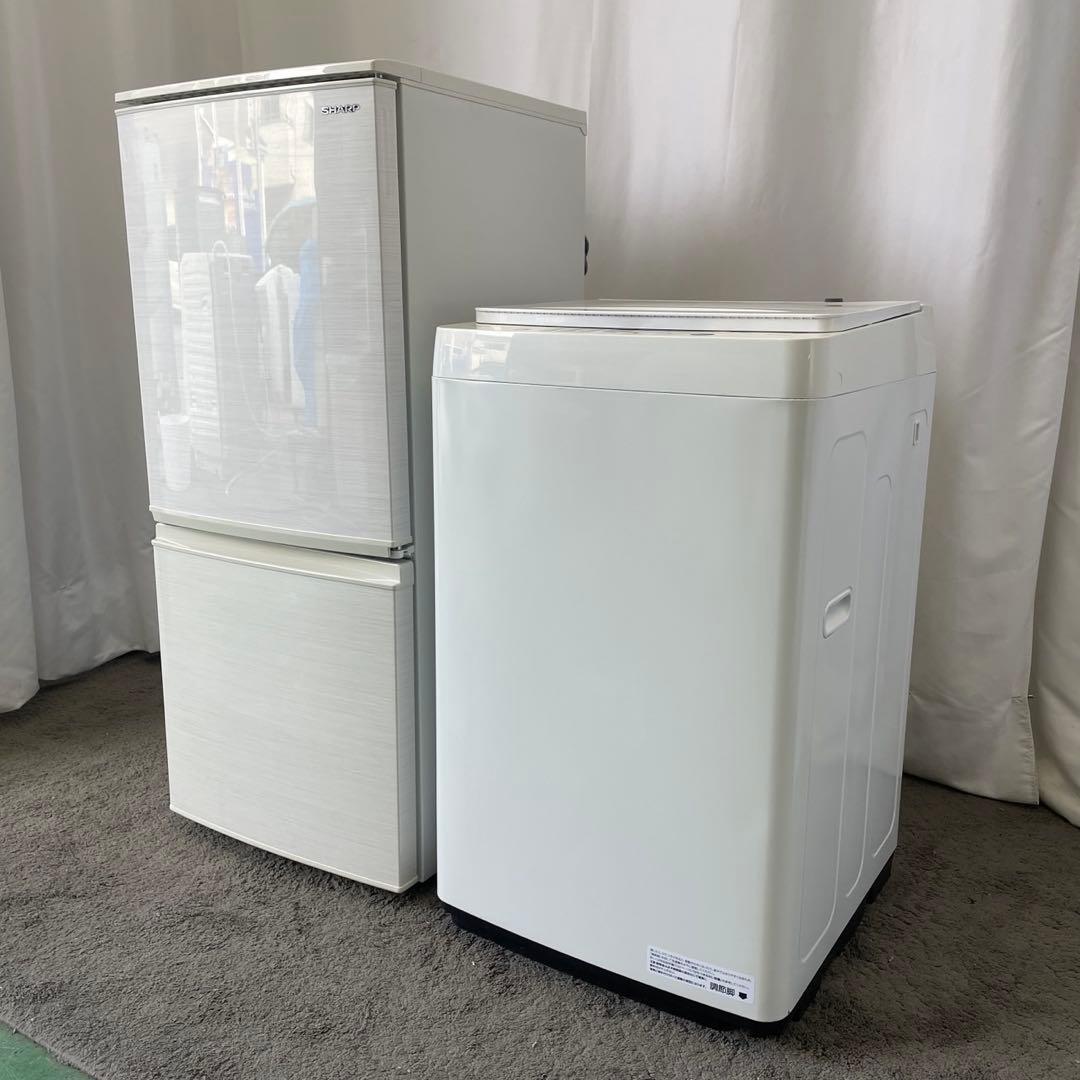 312⭕️洗濯機　冷蔵庫　シャープ　一人暮らし　家電セット　安い　設置無料　綺麗