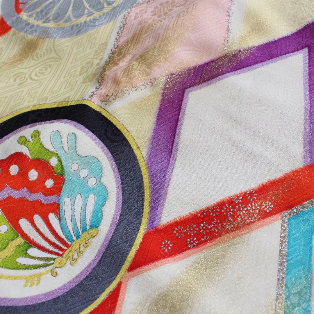 七五三 7歳 女の子 子供 アンティーク 着物 つくり帯 セット