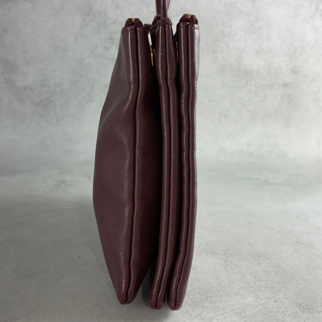 セリーヌ　トリオ　ショルダーバッグ　クラッチバッグ　ラムスキン　ゴールド金具