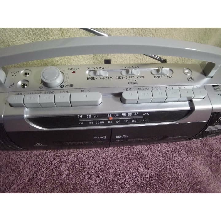 ★送料無料★ 特典つき★ ダビング操作も簡単なダブルラジカセ ★マイク付