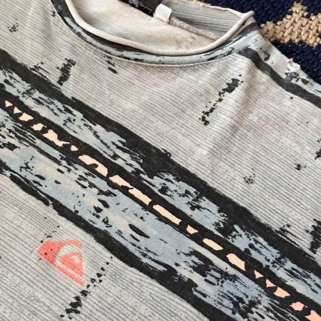 「vintage」80s QUIKSILVER 初期 総柄ボーダー ビッグサイズ