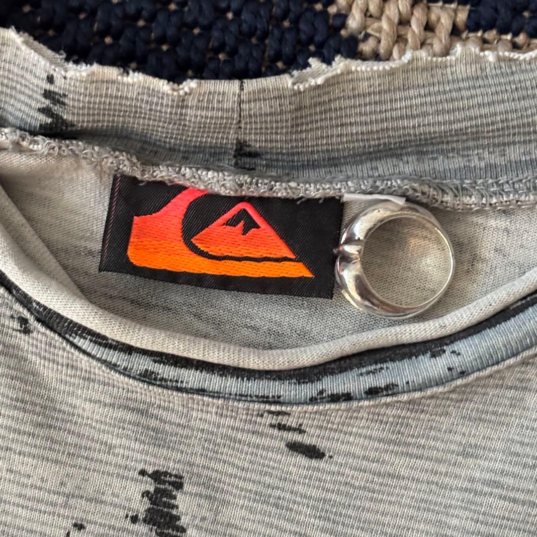 「vintage」80s QUIKSILVER 初期 総柄ボーダー ビッグサイズ