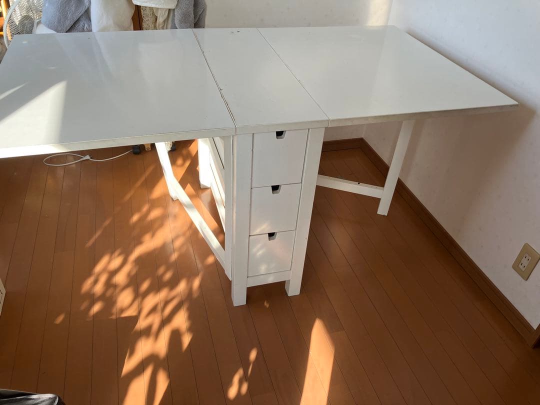 IKEA ノールデン NORDEN シンプルホワイトダイニングテーブル
