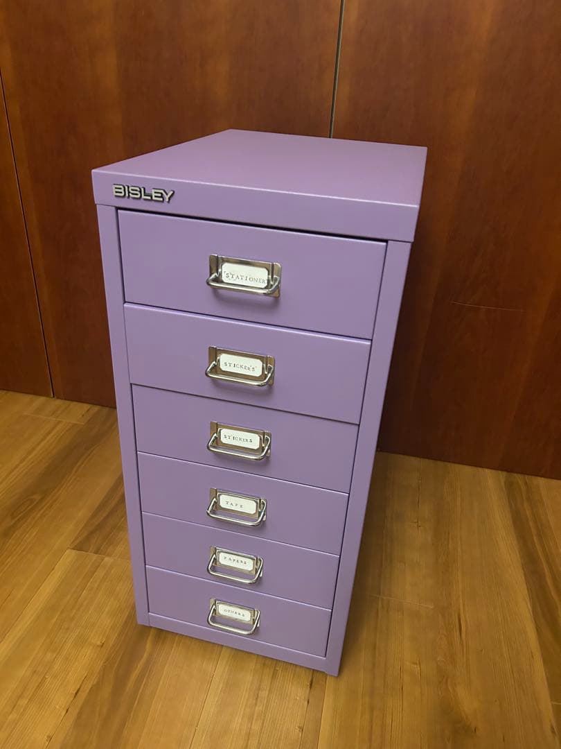 ★完売品★BISLEY ビスレー 引き出し 6段 キャビネット ラベンダー