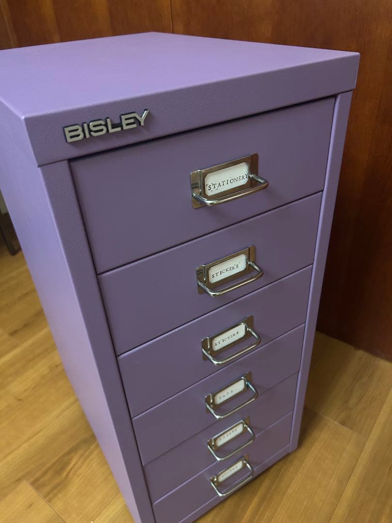 ★完売品★BISLEY ビスレー 引き出し 6段 キャビネット ラベンダー