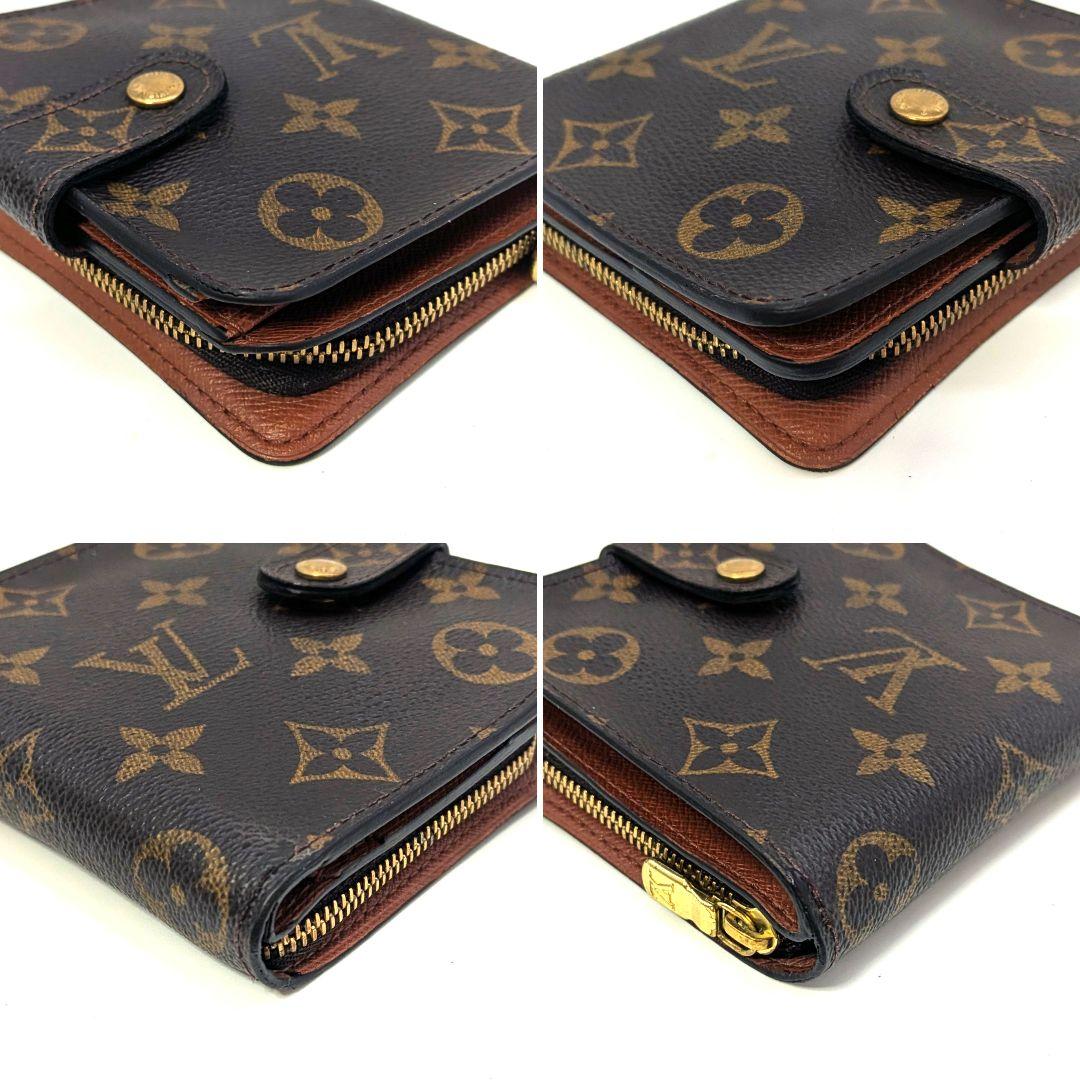 ルイヴィトン モノグラム コンパクトジップ 二つ折り財布 B18