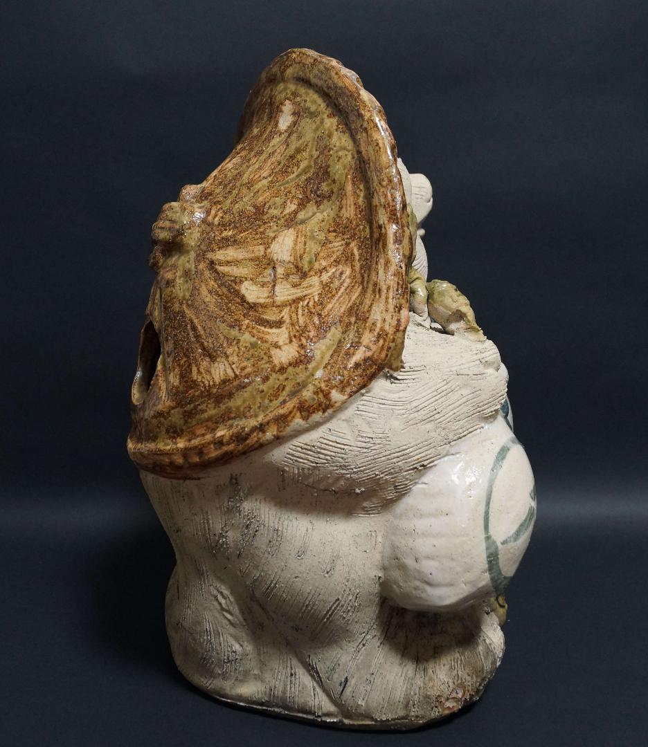 信楽焼 狸庵 大型たぬき 狸 高さ35.5㎝ 福来るたぬき 縁起物タヌキ八相縁起