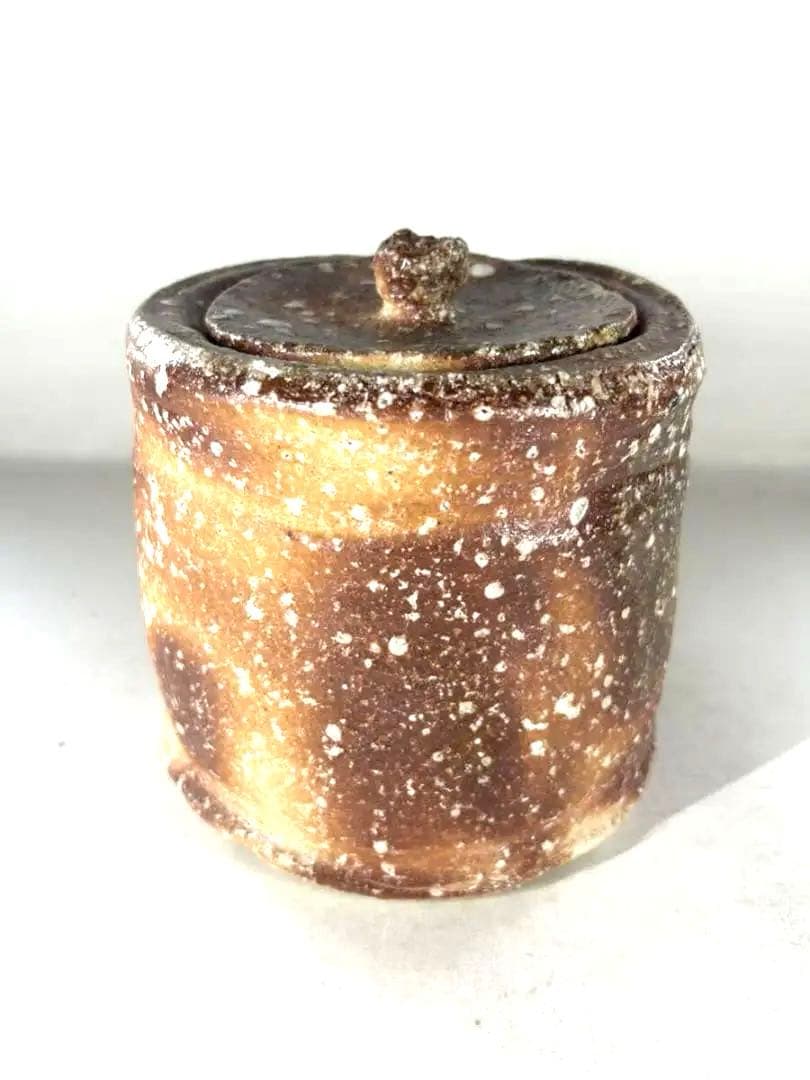 佐伯健剛　信楽焼　水指　水差し　直径16㎝　高さ16㎝