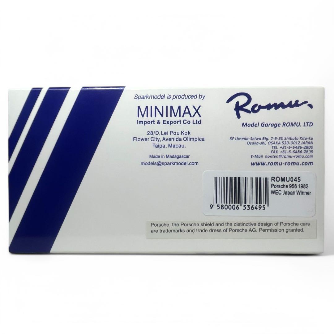 未開封 ROMU ロム特注 1/43 ポルシェ 956 Sparkコラボ限定品