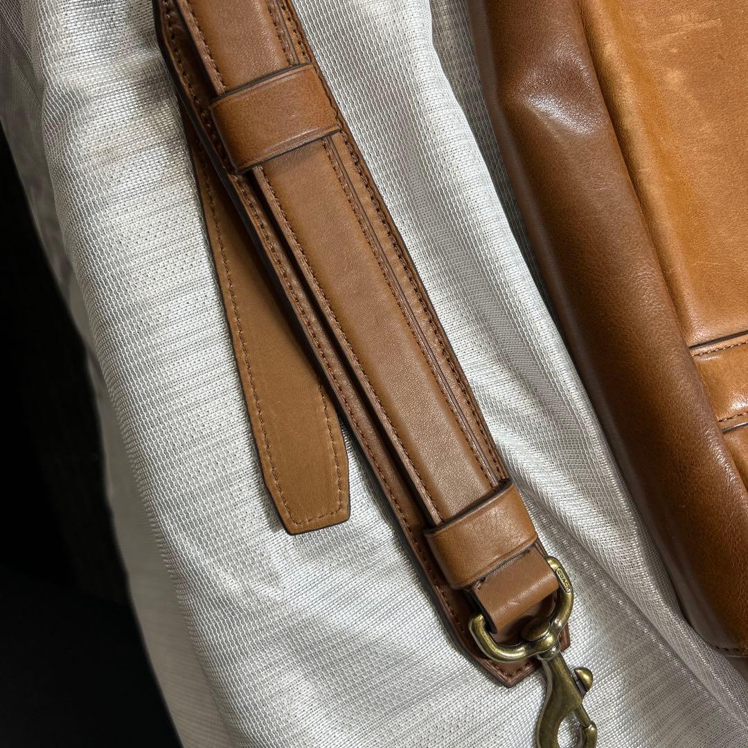 COACH ブラウン レザー ビジネスバッグ