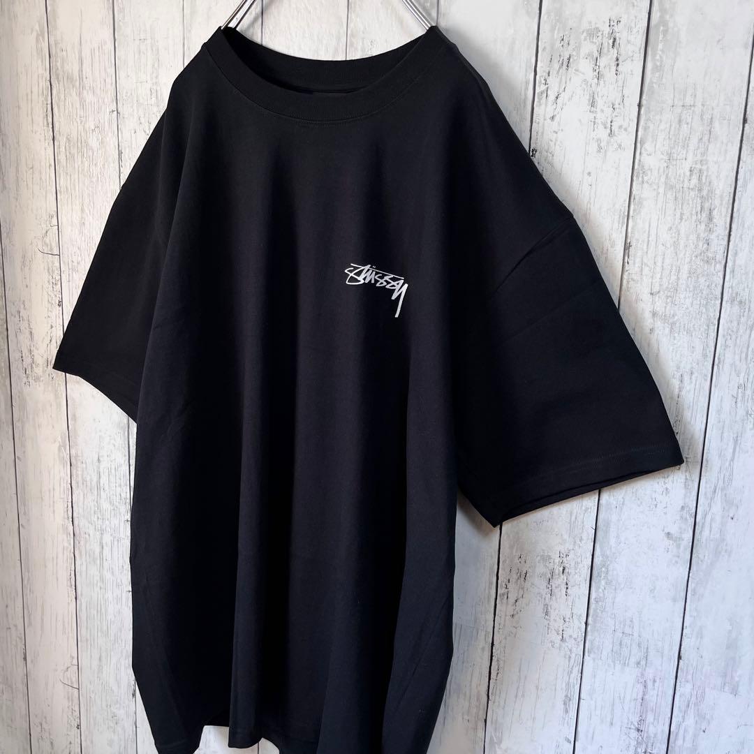 【新品】【両面プリント】ステューシー　Tシャツ　L　ブラック