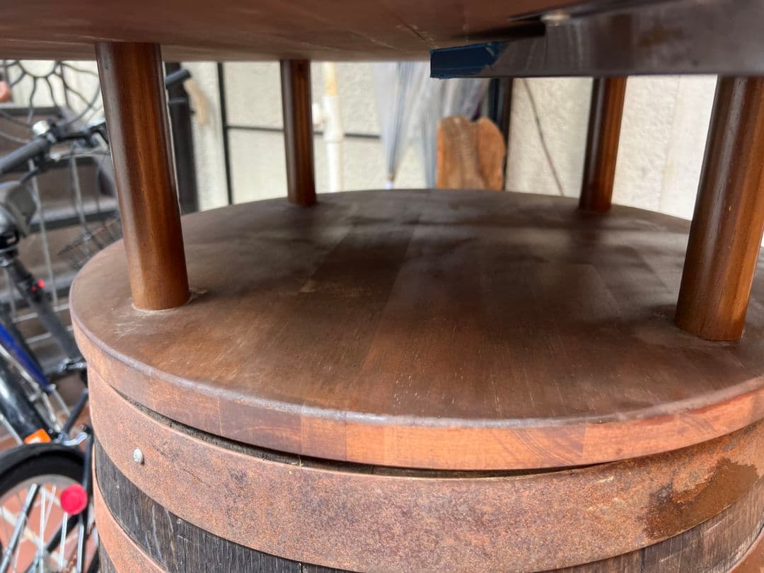 【miya】木製 ワイン樽テーブル 高さ110cm