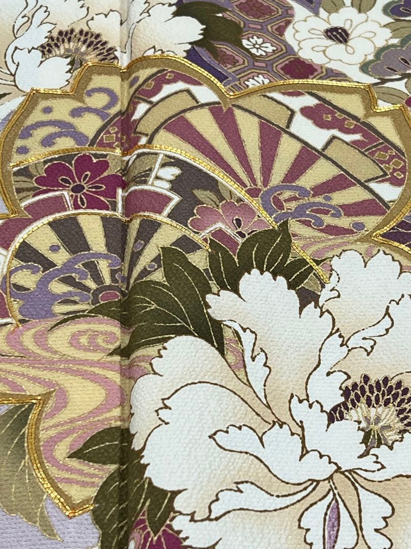 振り袖　フルセット　長襦袢付　金彩加工　刺繍入り　ガード加工　成人式　614