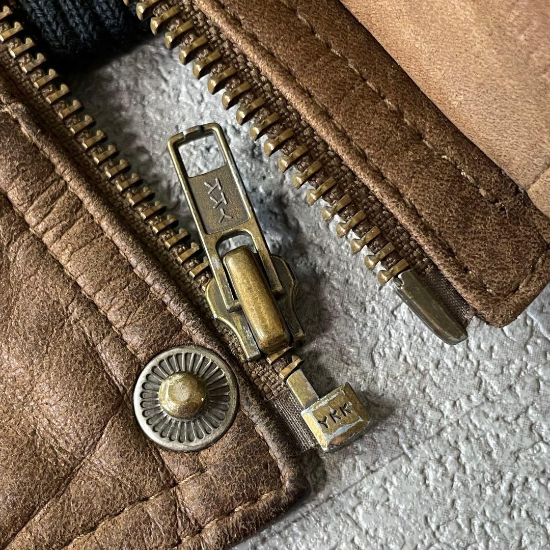 ジャケット・アウター Leather bomber jacket black brown 2X