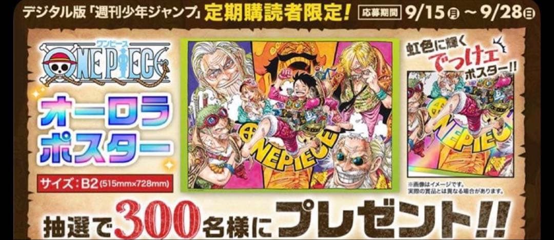 【年内限定価格】300枚限定 ワンピース オーロラ B2ポスター