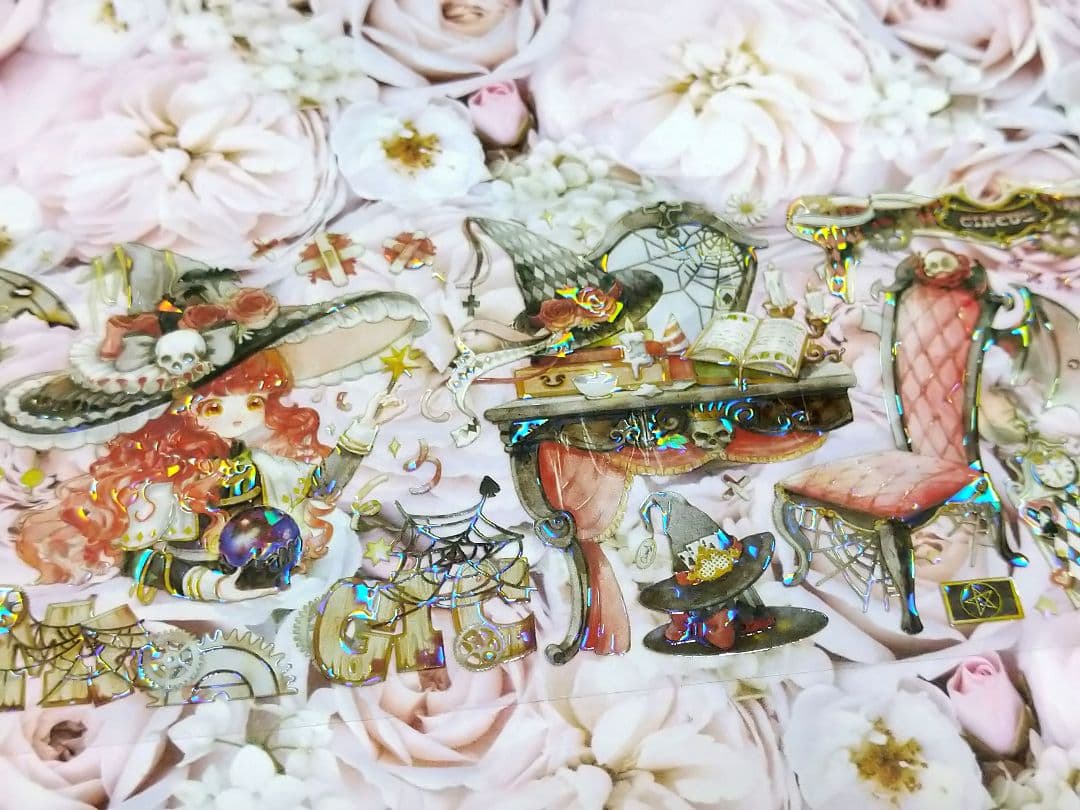 ✩のこり１✩J368＃乐园舞会(贝壳光)shine切り売り海外人物マステ女の子