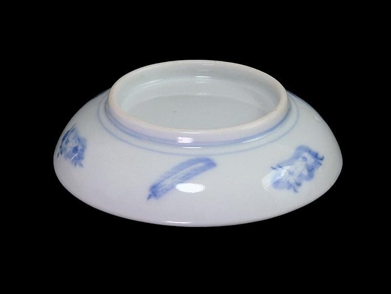 古伊万里　染付　微塵唐草の図　４寸皿　E409AS-CUt