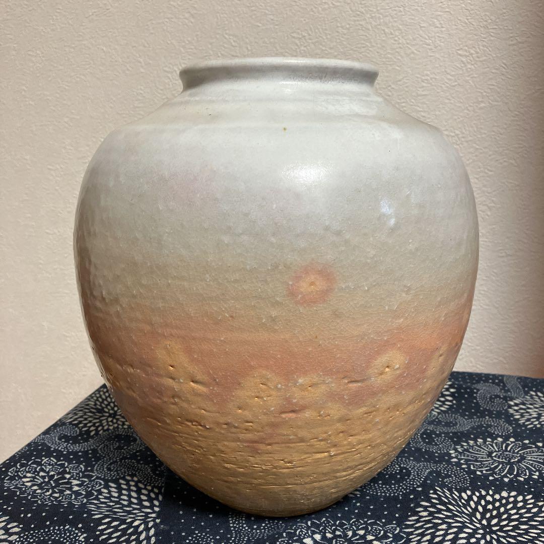 萩焼花瓶　古美術