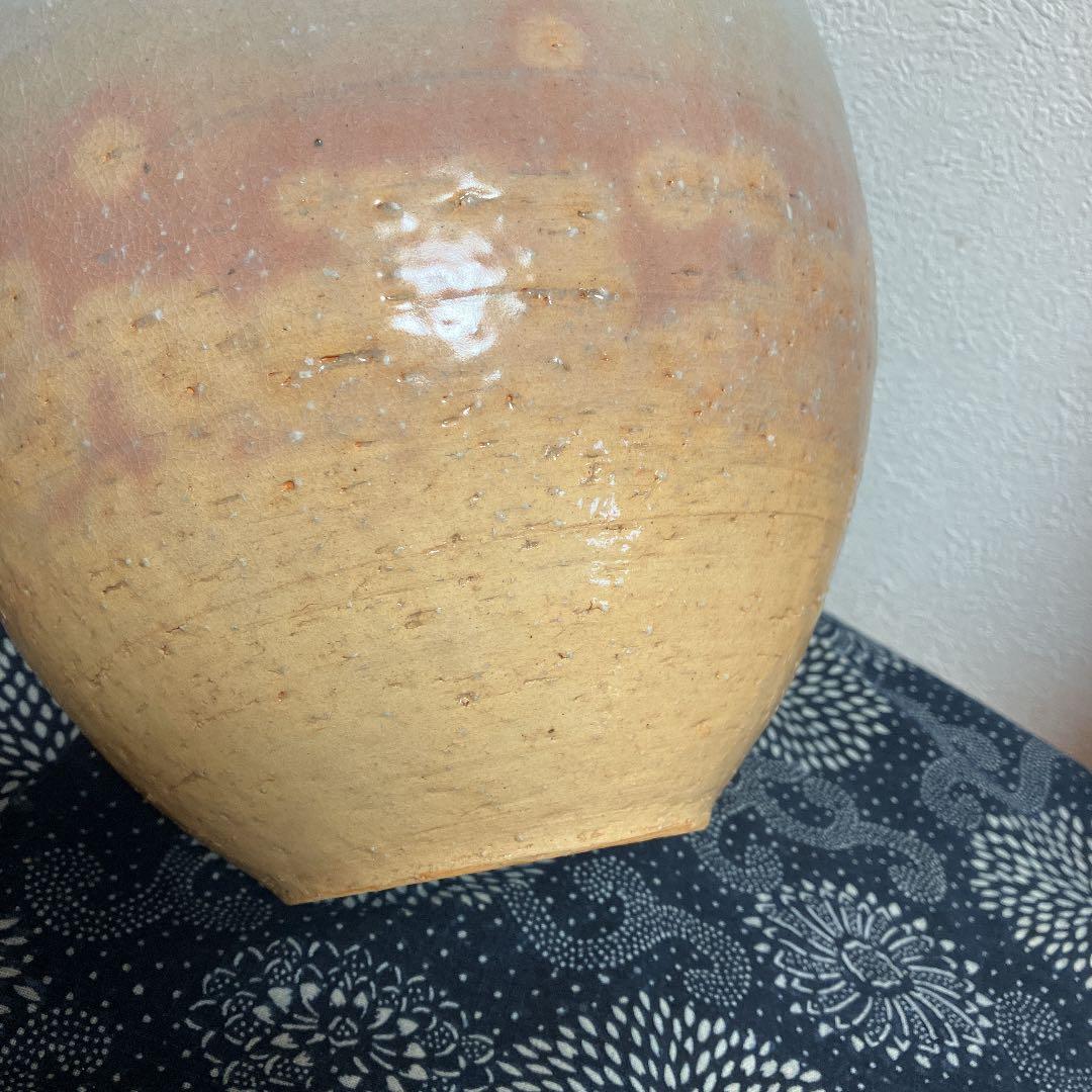 萩焼花瓶　古美術