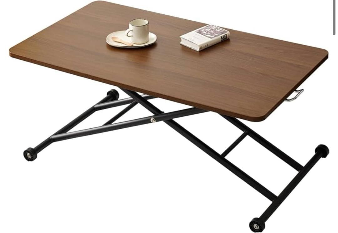 萩原 昇降式 テーブル ローテーブル 木目調 大きめ