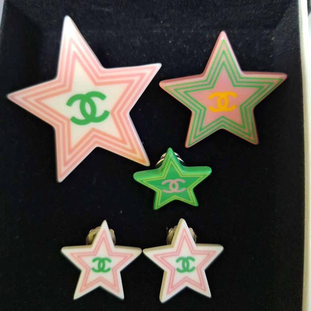 CHANEL　シャネル　ブローチ3点　イヤリング1点　セット　星　スター