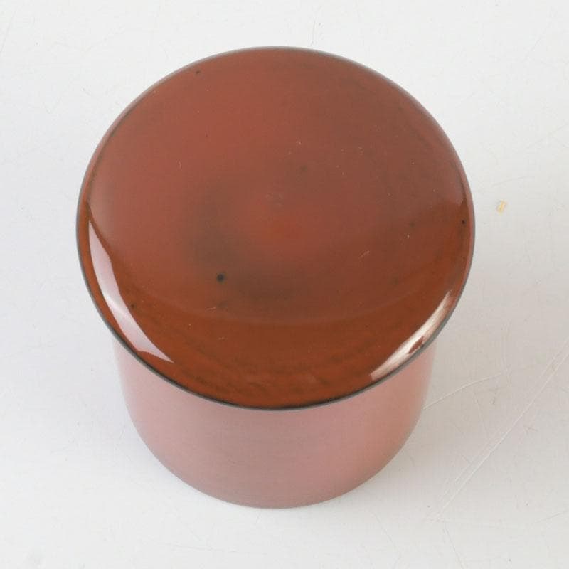 茶道具　中村湖彩作　根來塗　金輪寺　棗　共布共箱　V　9799