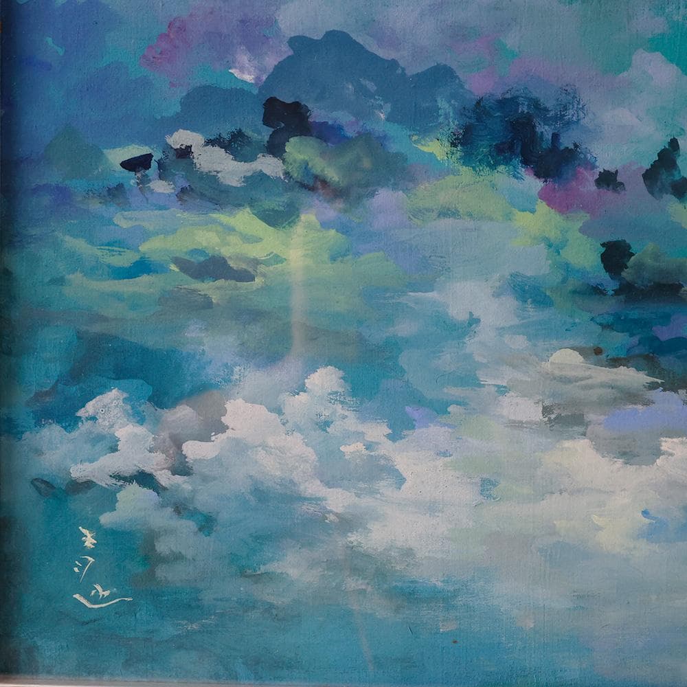 川上秀也 日本表現主義会員 F10号 共シール 額縦６４cm＊７１㎝