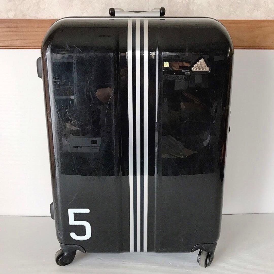 adidas ブラック キャリーケース 5 スーツケース 旅行バッグ