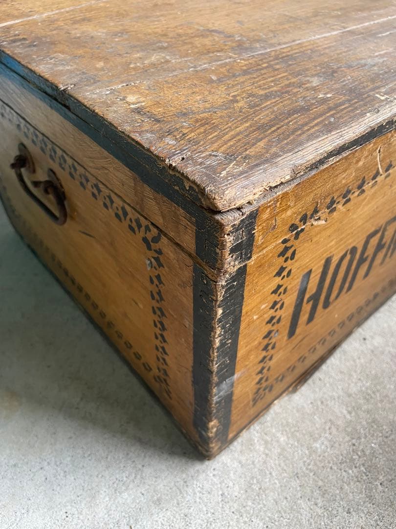 稀少/アンティーク/フランス/HOFFMAM社製/大型/ウッドボックス/木箱