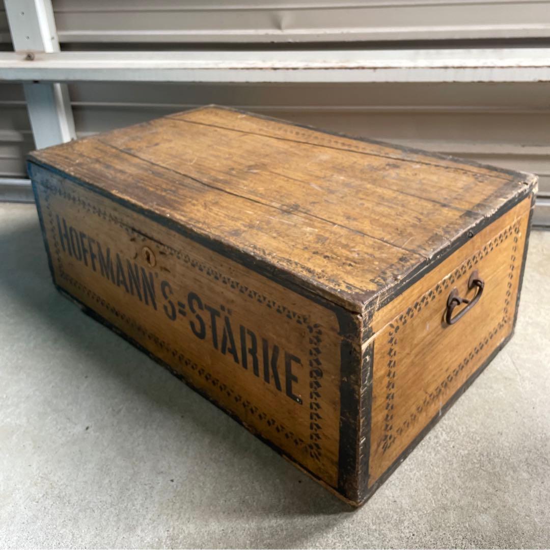 稀少/アンティーク/フランス/HOFFMAM社製/大型/ウッドボックス/木箱